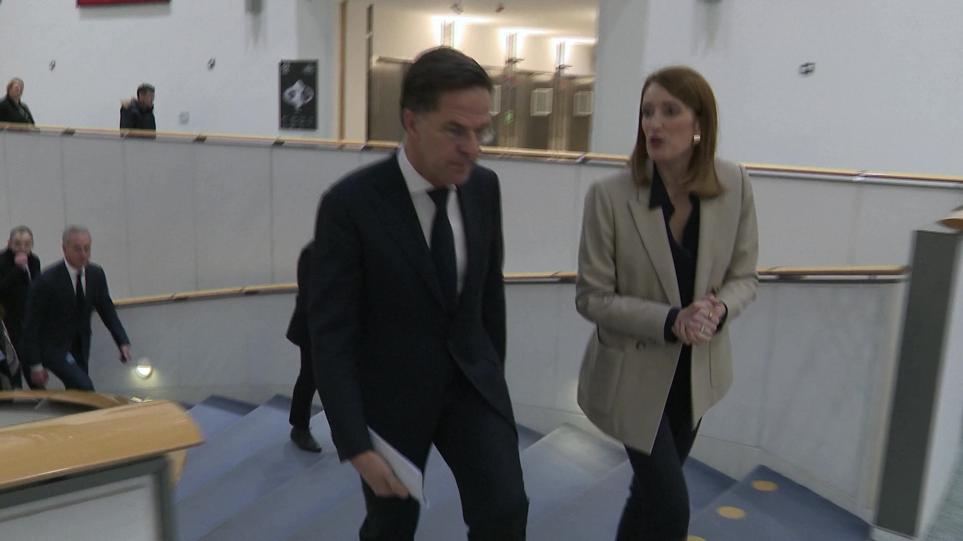 Roberta METSOLA, EP President meets with Mark RUTTE, Secretary General of the North Atlantic Treaty Organization (NATO): arrival and meeting